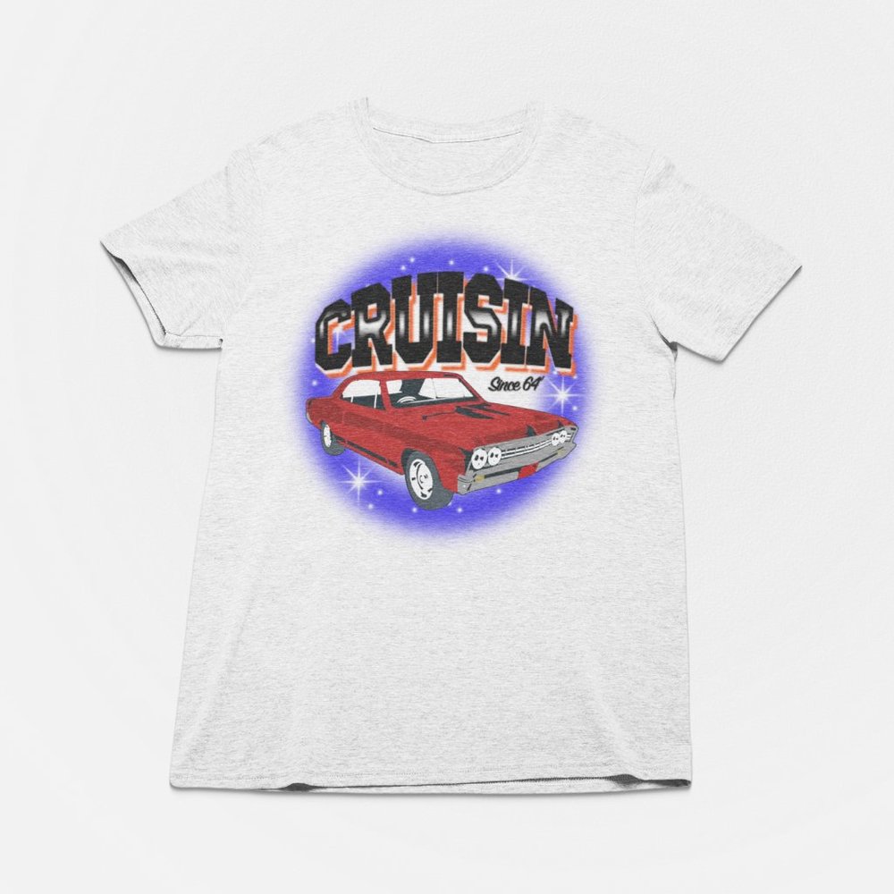Cruisin Since 64' Shirt,  Grey, Old School, Chevy, Eazy E